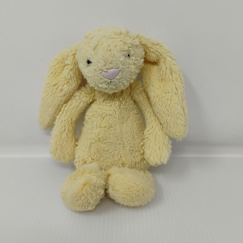 Jellycat Bashful Yellow Bunny Rabbit SMALL Plush Yellow Tail Retired Rare